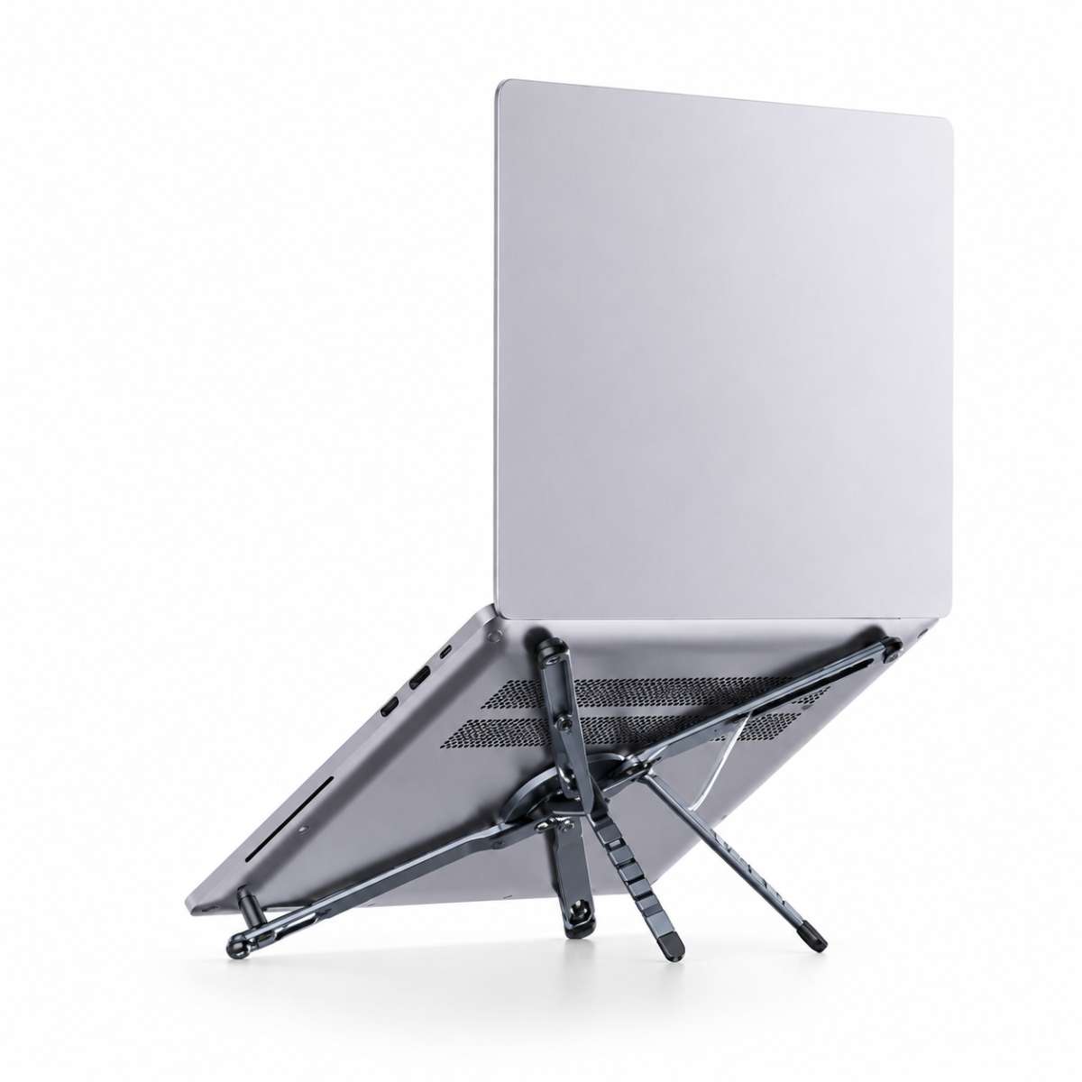 Soporte Magnético Almalux® Multifunción 4 en 1 para Portátil, Tablet y Móvil - Elevador Ergonomico de Aleación de Aluminio con 8 Niveles de Altura, Plegable y Ultra Portátil