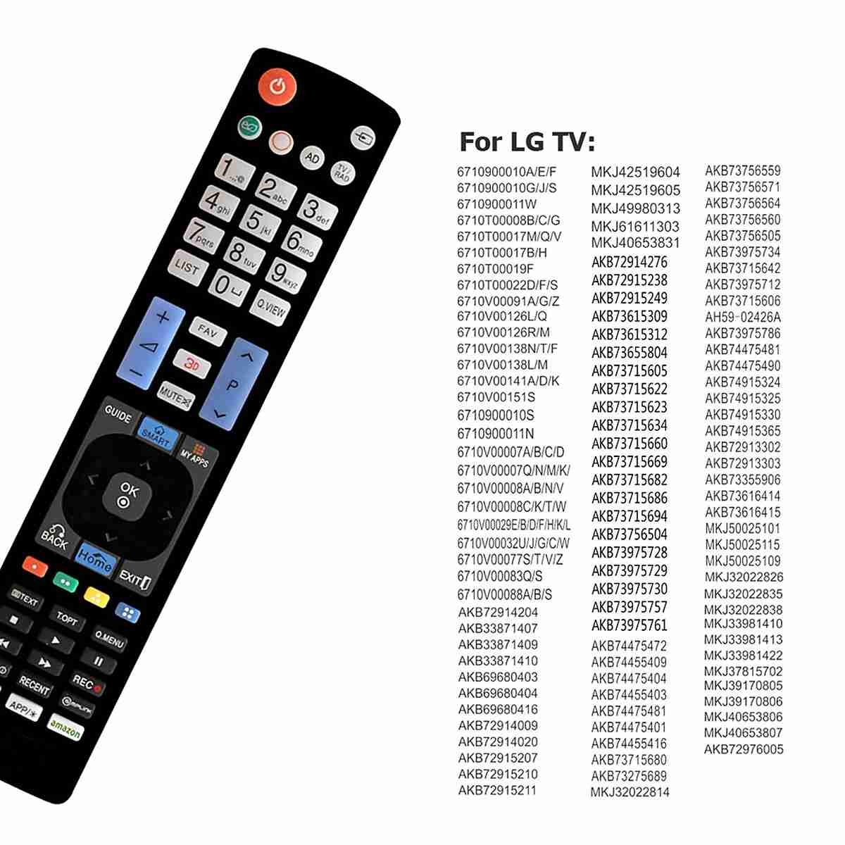Mando a distancia universal para televisores LG -  Teclas acceso NETFLIX y AMAZON