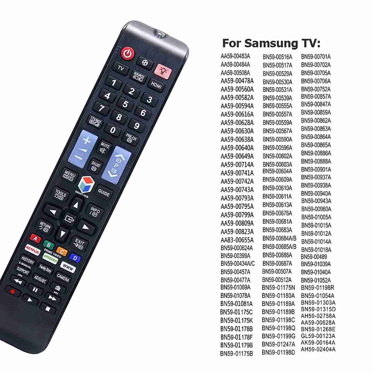 Mando a distancia universal para televisores SAMSUNG -  Teclas acceso NETFLIX y AMAZON