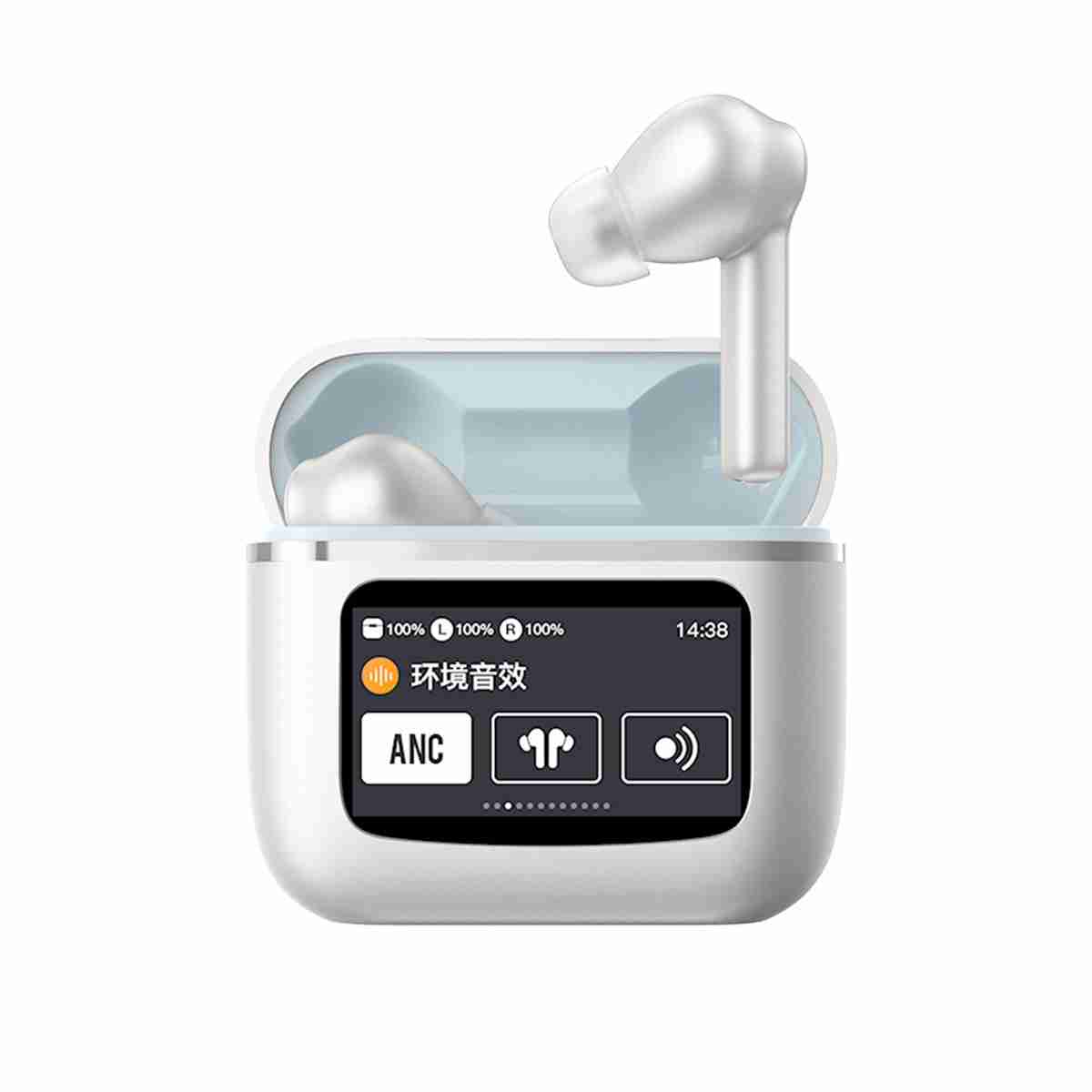 Auriculares inalámbricos Bluetooth Almalux® T68 Pro pantalla LED a Color con cancelación activa de ruido ANC