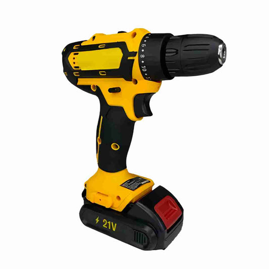 Taladro Atornillador Inalámbrico Almalux® 21V con Percutor – 2 Baterías + Maletín + 24 Accesorios