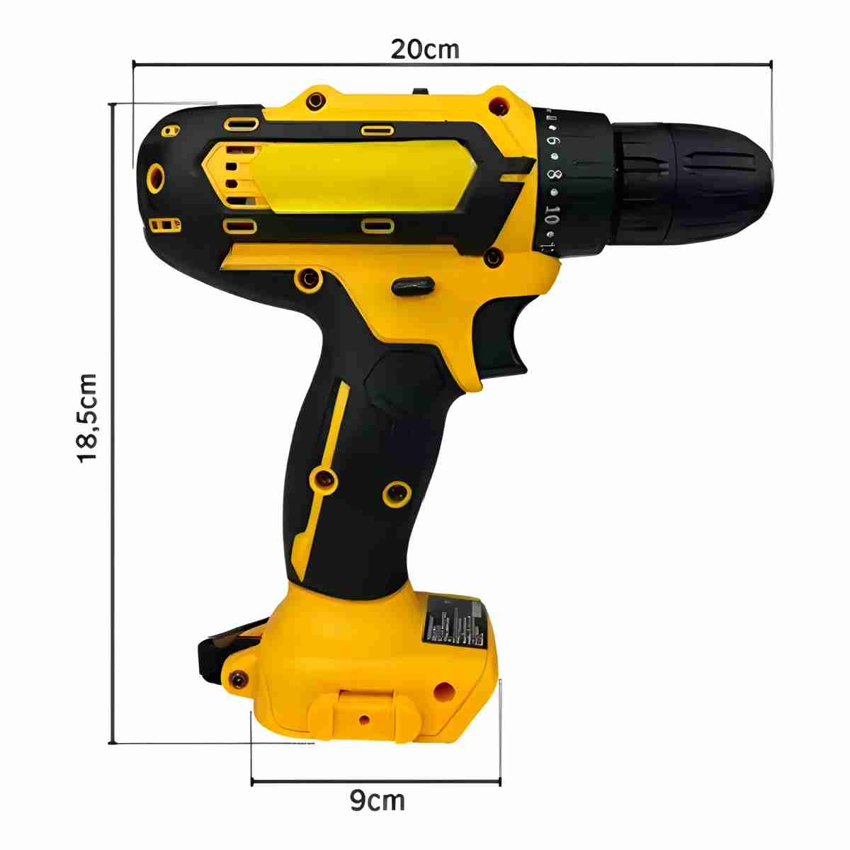 Taladro Atornillador Inalámbrico Almalux® 21V con Percutor – 2 Baterías + Maletín + 24 Accesorios