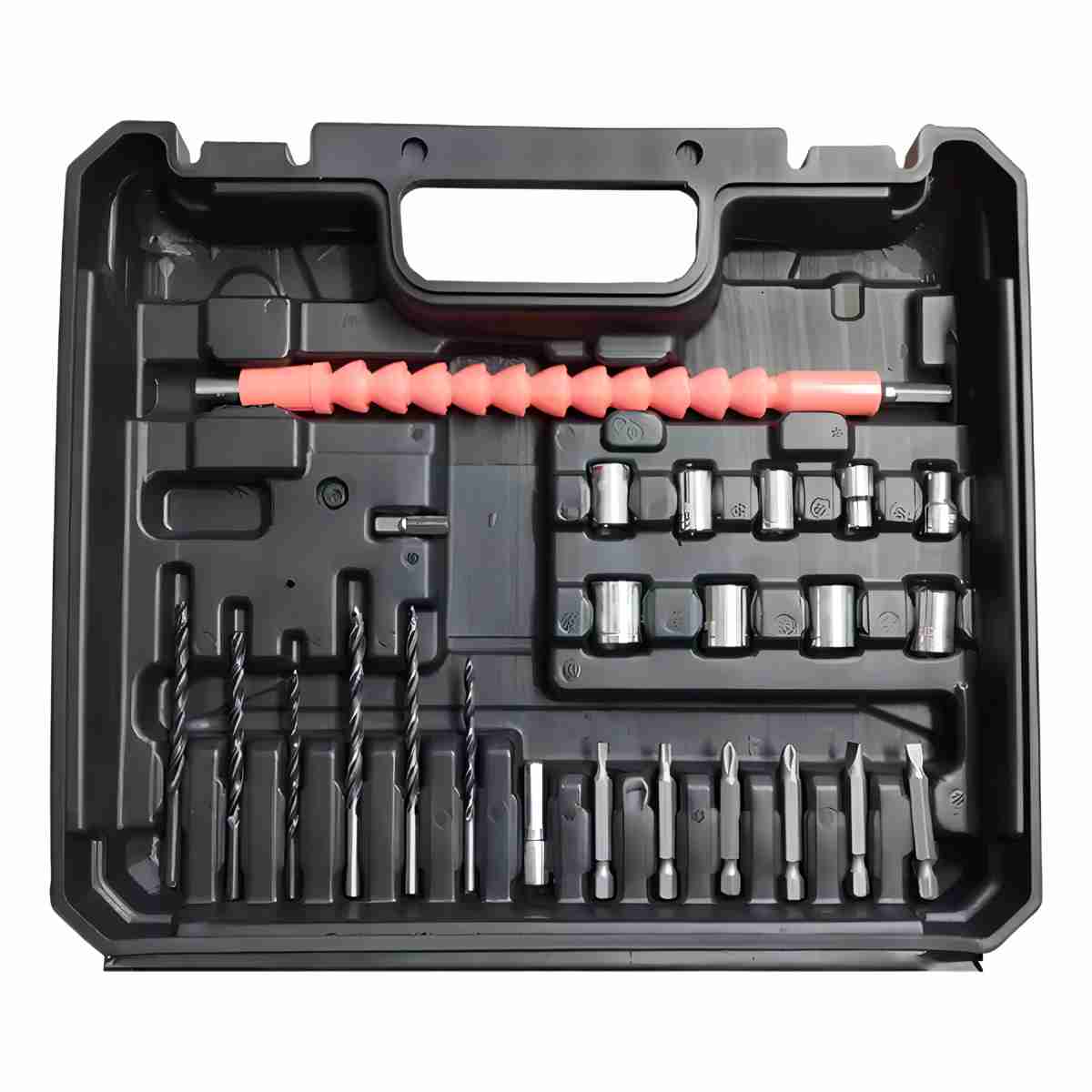 Taladro Atornillador Inalámbrico Almalux® 21V con Percutor – 2 Baterías + Maletín + 24 Accesorios