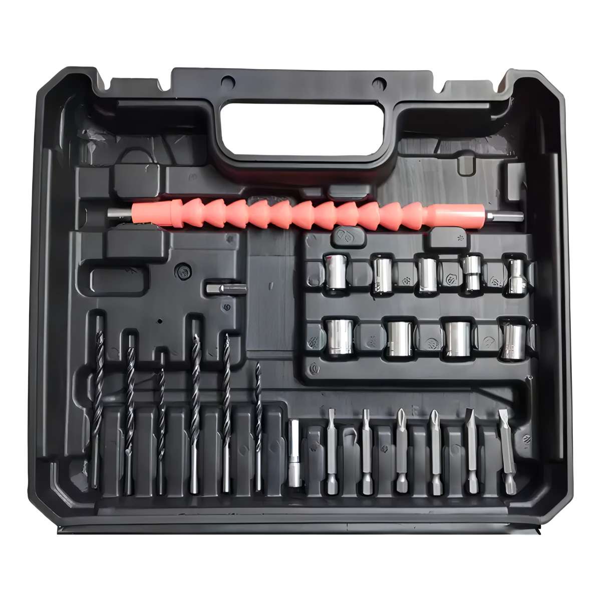 Taladro Atornillador Inalámbrico Almalux® 21V con Percutor – 2 Baterías + Maletín + 24 Accesorios