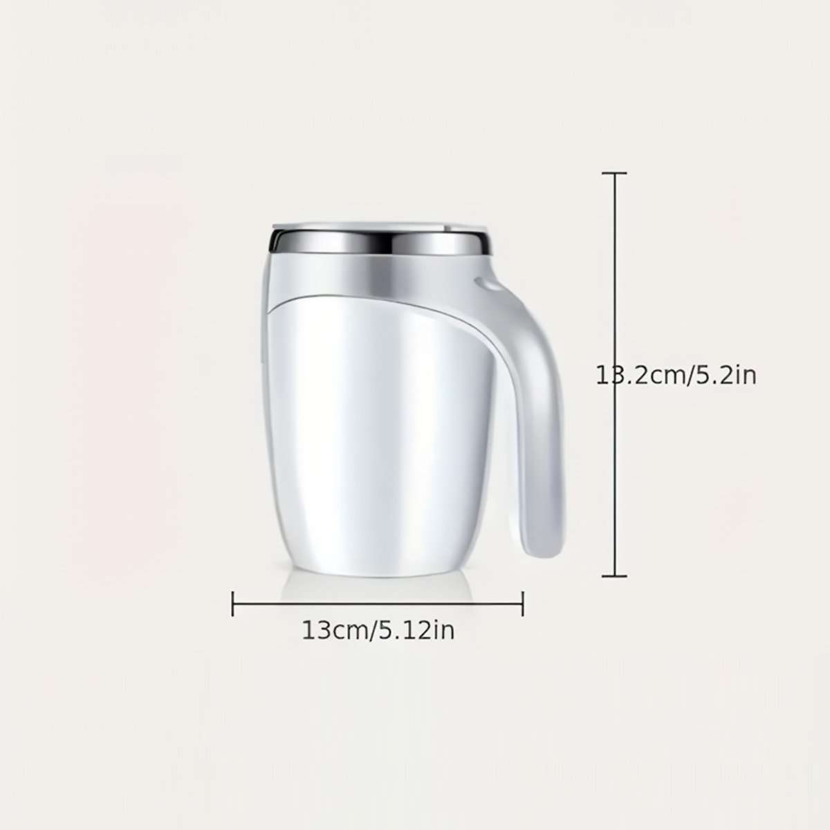 Taza de café Almalux® con agitación magnética automática, de acero inoxidable, portátil recargable para el hogar, oficina, escuela, viajes