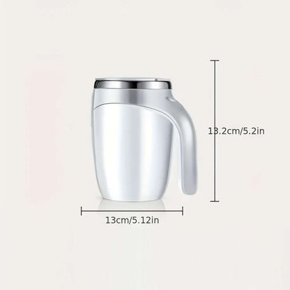 Taza de café Almalux® con agitación magnética automática, de acero inoxidable, portátil recargable para el hogar, oficina, escuela, viajes