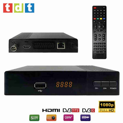 Receptor TDT HD Almalux® T30 Sintonizador DVB-T2 -  USB -  HDMI -  EUROCONECTOR -  LAN