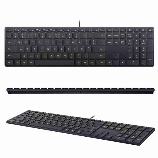 HUAWEI Teclado con Cable USB Completo en español -  reconocimiento de Huella Dactilar en un Toque -  NFC función Share para Compartir Pantalla de Smartphone