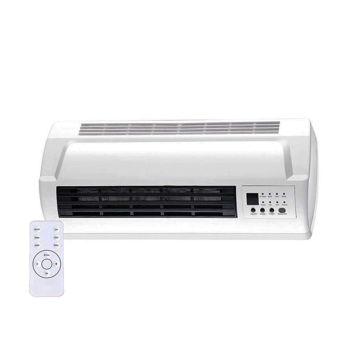 Calefactor Eléctrico Mural Almalux® 1000-2000W | Temporizador 24/7 | Control Remoto | Bajo Consumo | PTC Cerámico