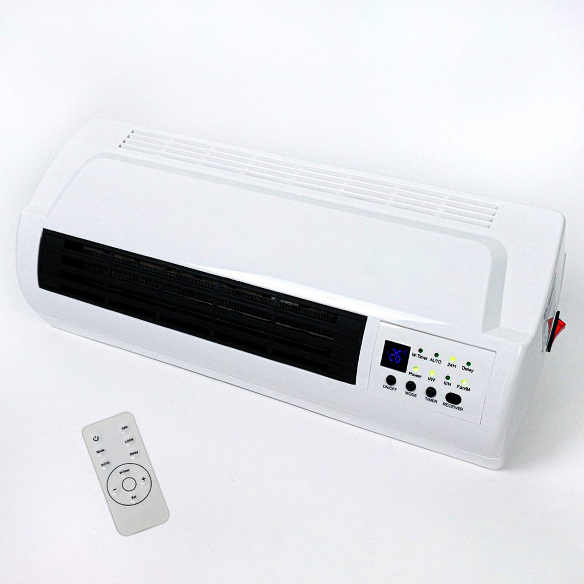 Calefactor Eléctrico Mural Almalux® 1000-2000W | Temporizador 24/7 | Control Remoto | Bajo Consumo | PTC Cerámico