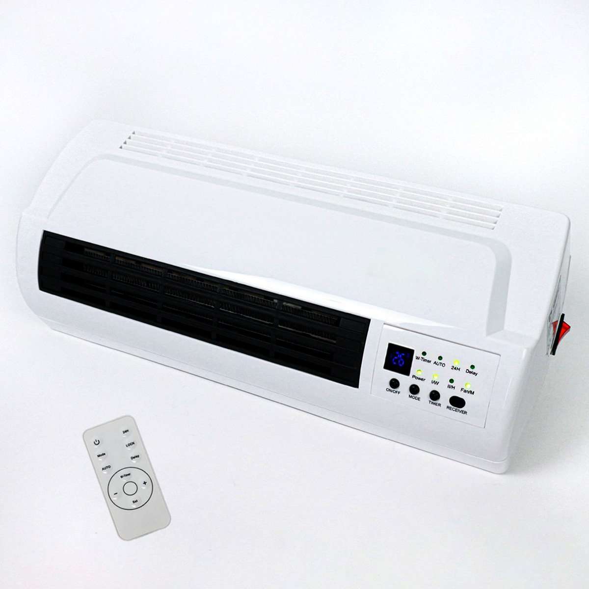 Calefactor Eléctrico Mural Almalux® 1000-2000W | Temporizador 24/7 | Control Remoto | Bajo Consumo | PTC Cerámico