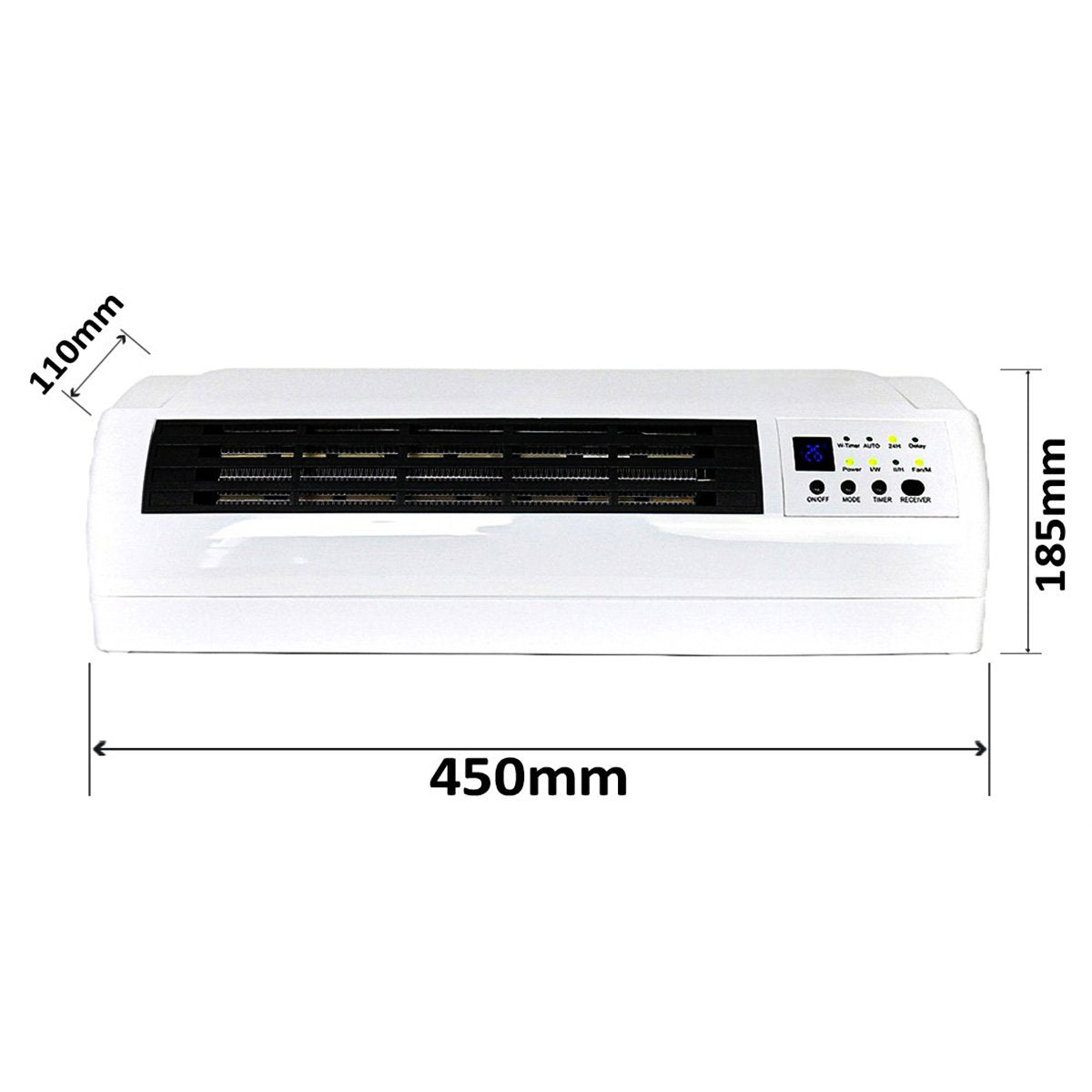 Calefactor Eléctrico Mural Almalux® 1000-2000W | Temporizador 24/7 | Control Remoto | Bajo Consumo | PTC Cerámico