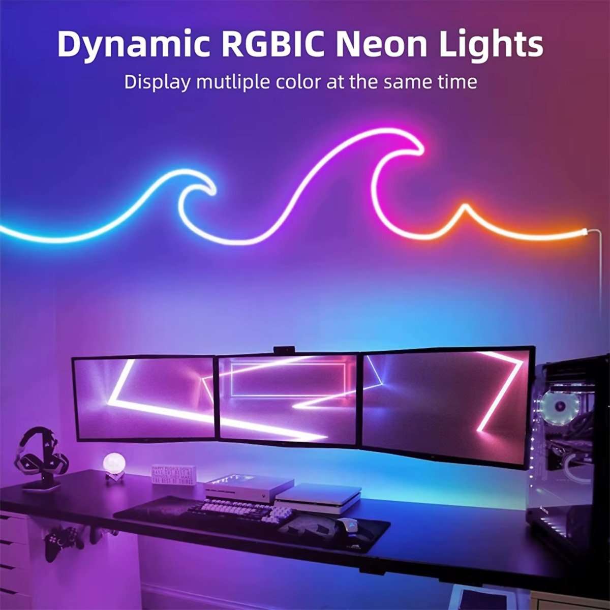 Tira de Luces LED de Neón Inteligentes Almalux® de 5 Metros – Iluminación Personalizada y Sincronización Musical