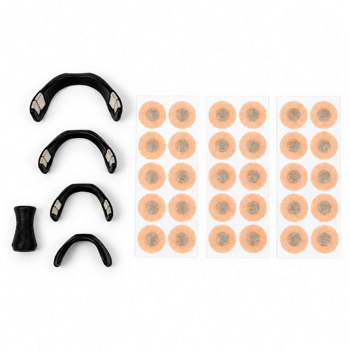 Tiras Nasales Magnéticas Almalux®, Dilatador Nasal Externo para Deporte y Descanso, 4 Tallas, 1 Aplicador y 30 Parches Adhesivos