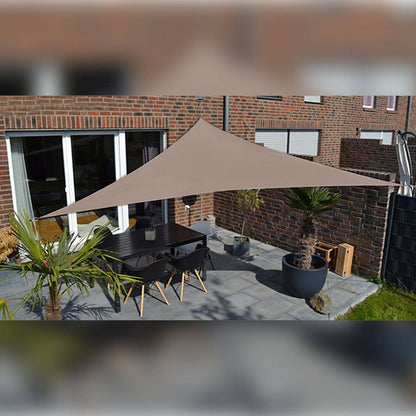 Toldo Vela Triangular Almalux® - Impermeable - Con Anillas integradas, cuerdas y Bolsa de almacenaje
