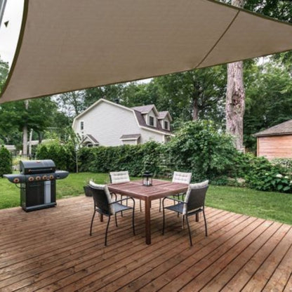 Toldo Vela Triangular Almalux® - Impermeable - Con Anillas integradas, cuerdas y Bolsa de almacenaje