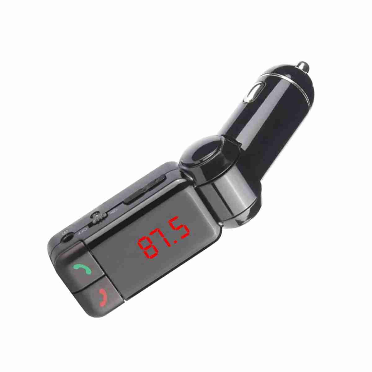 Transmisor FM Bluetooth Almalux® para coche -  cargador de vehículo -  Bluetooth -  manos libres -  reproductor MP3 -  pantalla LCD -  cargador USB