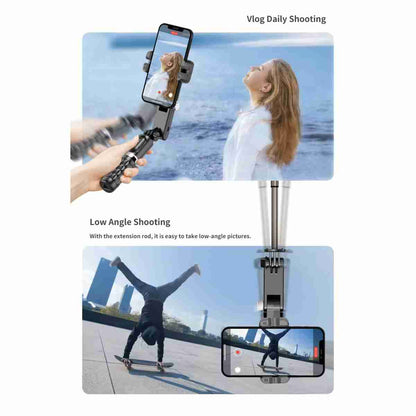 Estabilizador de cardán Almalux®Q18 -  palo Selfie con luz de relleno -  trípode con control remoto para teléfono móvil -  disparo envolvente de 360°