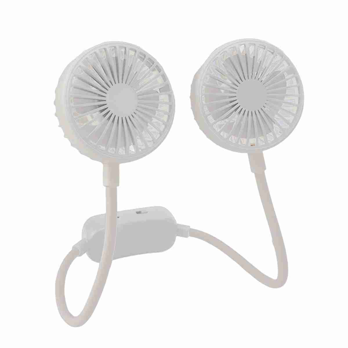 Ventilador Portátil De Cuello Almalux® De Doble Cabeza -  Ventilador Manos Libres Recargable Por USB