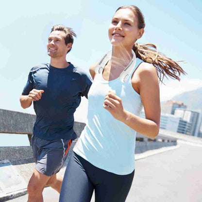 Ventilador de cuello recargable | Ventilador USB ajustable 3 velocidades -  ventilador recargable 1200 mAh -  manos libres para caminar -  deportes -  ciclismo