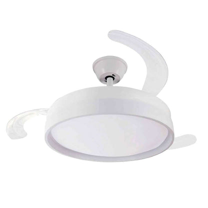 Ventilador de techo con 3 aspas retráctiles Almalux® OMFSD-2327, Mando a distáncia, Lud Led 70W, Motor DC 30W