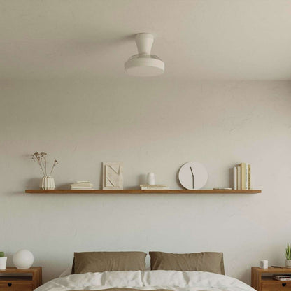 Ventilador de techo retráctil con luz silencioso, Motor DC 30W con control remoto Almalux® XS blanco ø55 cm,  invierno/verano color de luz regulable 1650 lm
