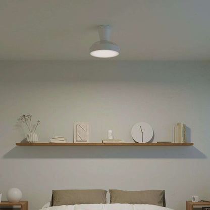 Ventilador de techo retráctil con luz silencioso, Motor DC 30W con control remoto Almalux® XS blanco ø55 cm,  invierno/verano color de luz regulable 1650 lm