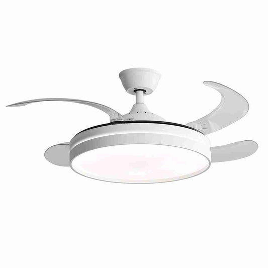 Ventilador de Techo Almalux con Luz LED -  Aspas retráctiles de 106 cm -  Silencioso -  Función Frío-Calor