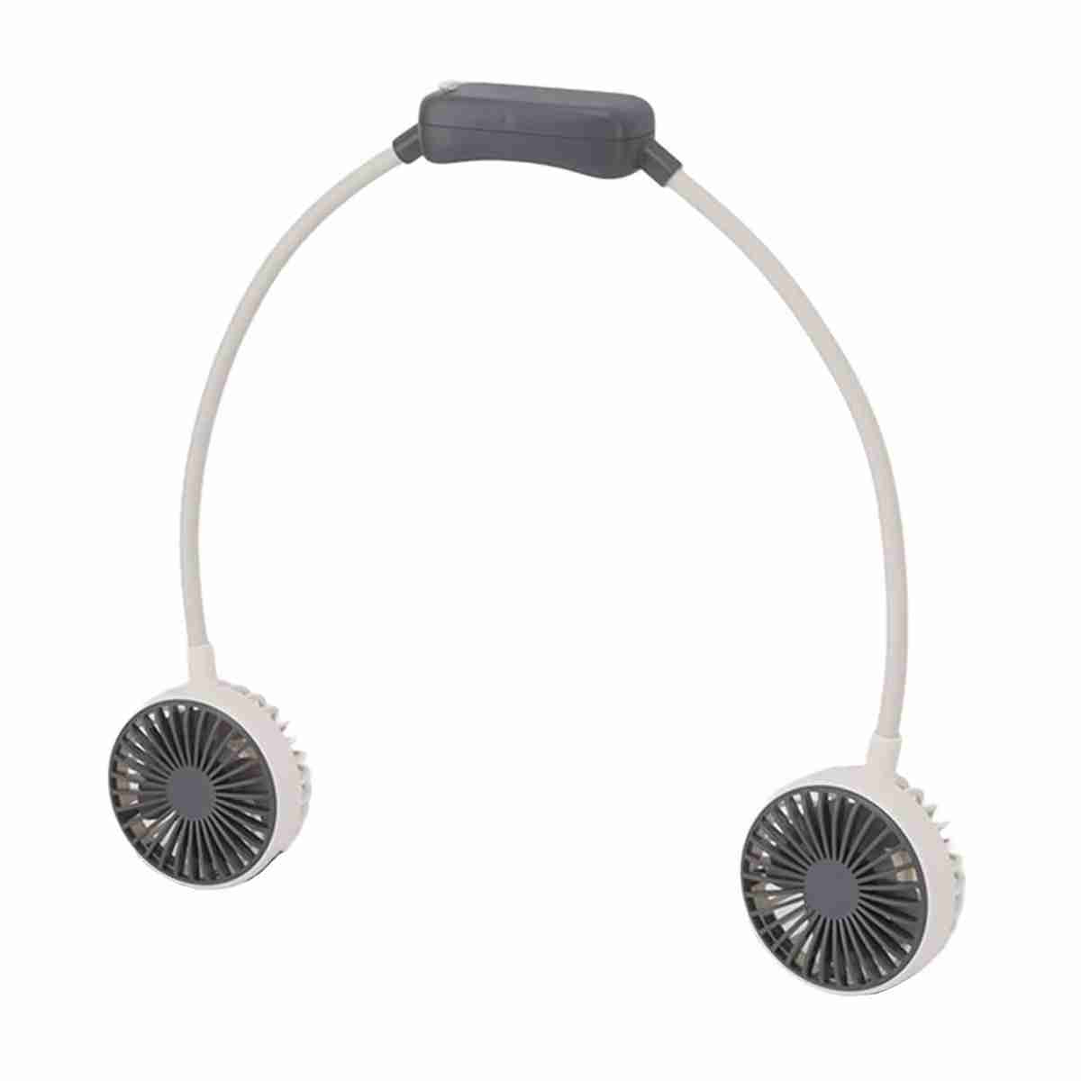 Ventilador Portátil De Cuello Almalux® De Doble Cabeza -  Ventilador Manos Libres Recargable Por USB
