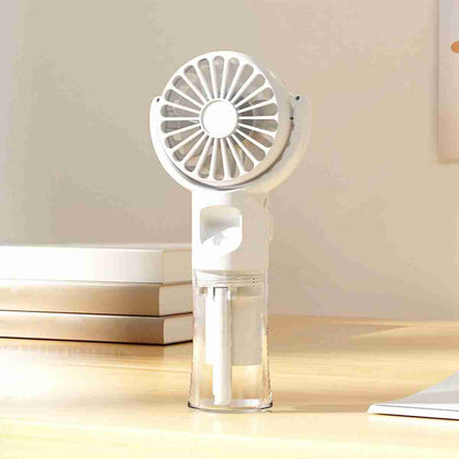 Mini Ventilador de Mano Almalux® F4 con Pulverizador de Agua -  Recargable por USB