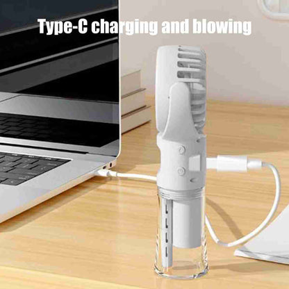 Mini Ventilador de Mano Almalux® F4 con Pulverizador de Agua -  Recargable por USB