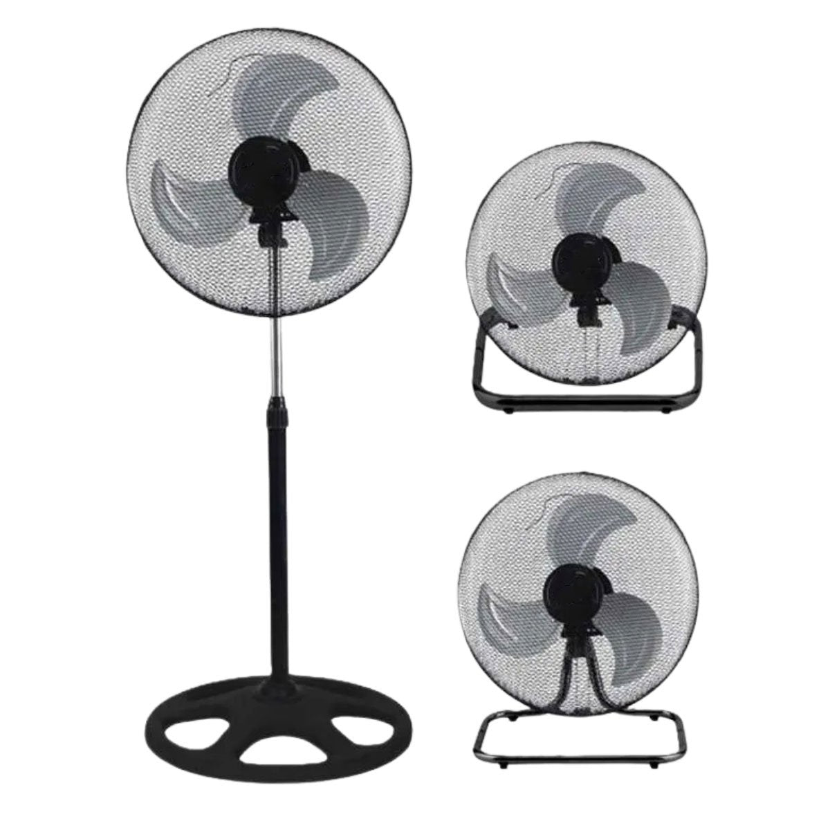 Ventilador 3 en 1 Almalux® – 18" | De pie, pared o suelo | Silencioso, 3 velocidades y altura ajustable