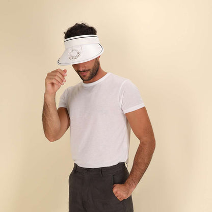 Visera con Ventilador Almalux® Recargable Ajustable con 3 Velocidades y Batería 150 mAh - Negro