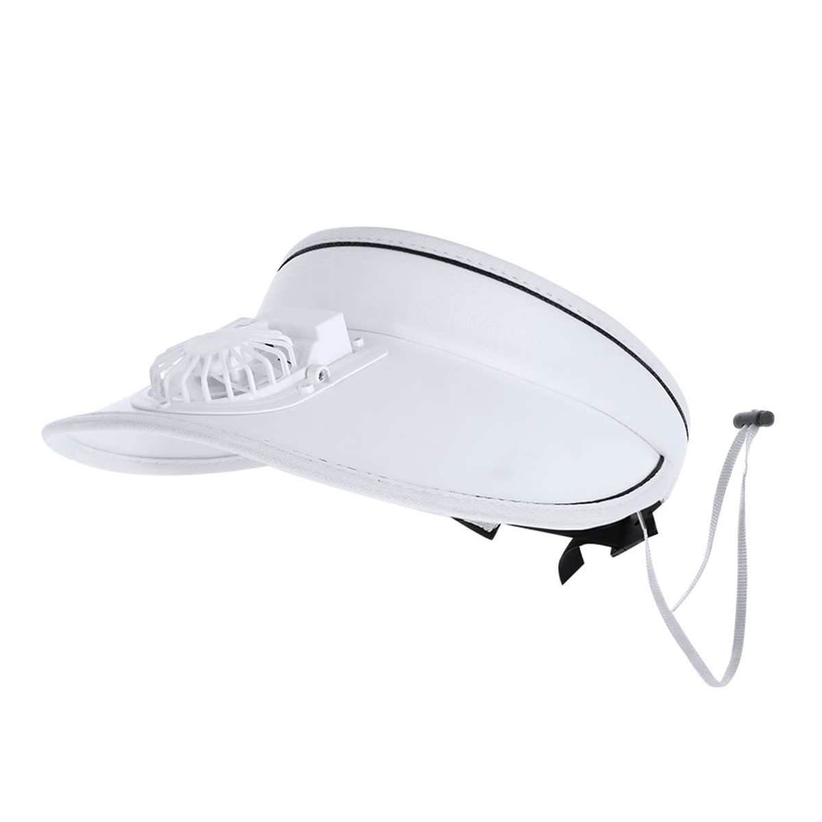Visera con Ventilador Almalux® Recargable Ajustable con 3 Velocidades y Batería 150 mAh - Blanco