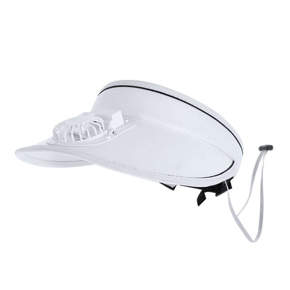 Visera con Ventilador Almalux® Recargable Ajustable con 3 Velocidades y Batería 150 mAh - Blanco