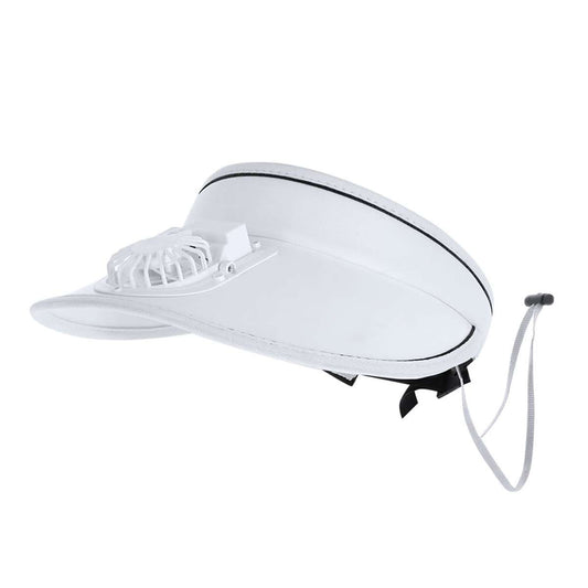 Visera con Ventilador Almalux® Recargable Ajustable con 3 Velocidades y Batería 150 mAh - Blanco