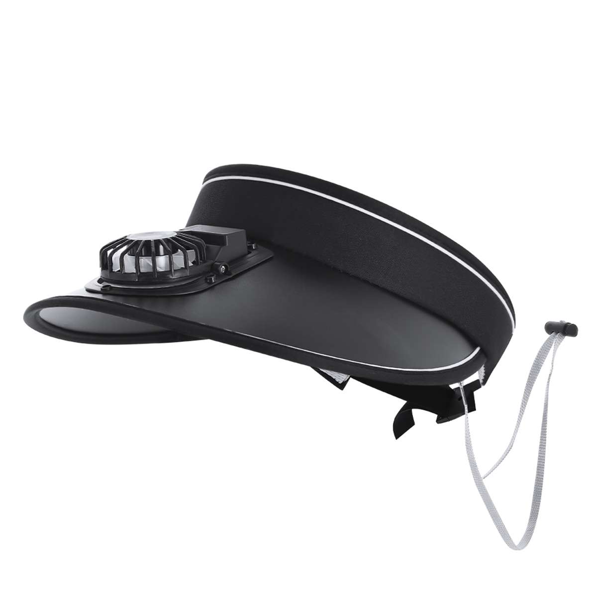 Visera con Ventilador Almalux® Recargable Ajustable con 3 Velocidades y Batería 150 mAh - Negro