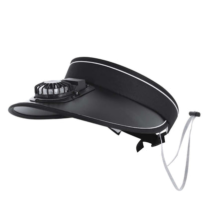 Visera con Ventilador Almalux® Recargable Ajustable con 3 Velocidades y Batería 150 mAh - Negro