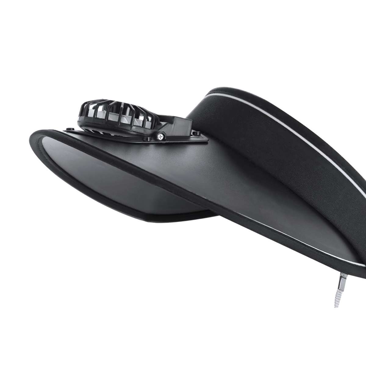 Visera con Ventilador Almalux® Recargable Ajustable con 3 Velocidades y Batería 150 mAh - Negro