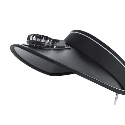 Visera con Ventilador Almalux® Recargable Ajustable con 3 Velocidades y Batería 150 mAh - Negro