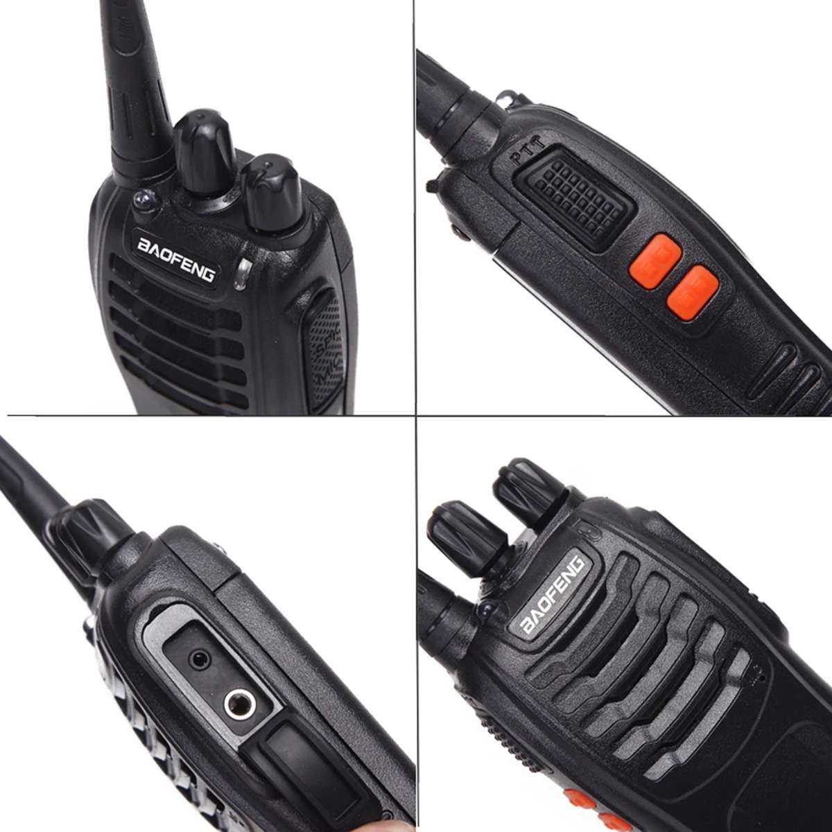 Pack 2 Walkie Talkies Almalux® UHF 400-470 MHz con Batería 1500 mAh, Base de Carga y Accesorios