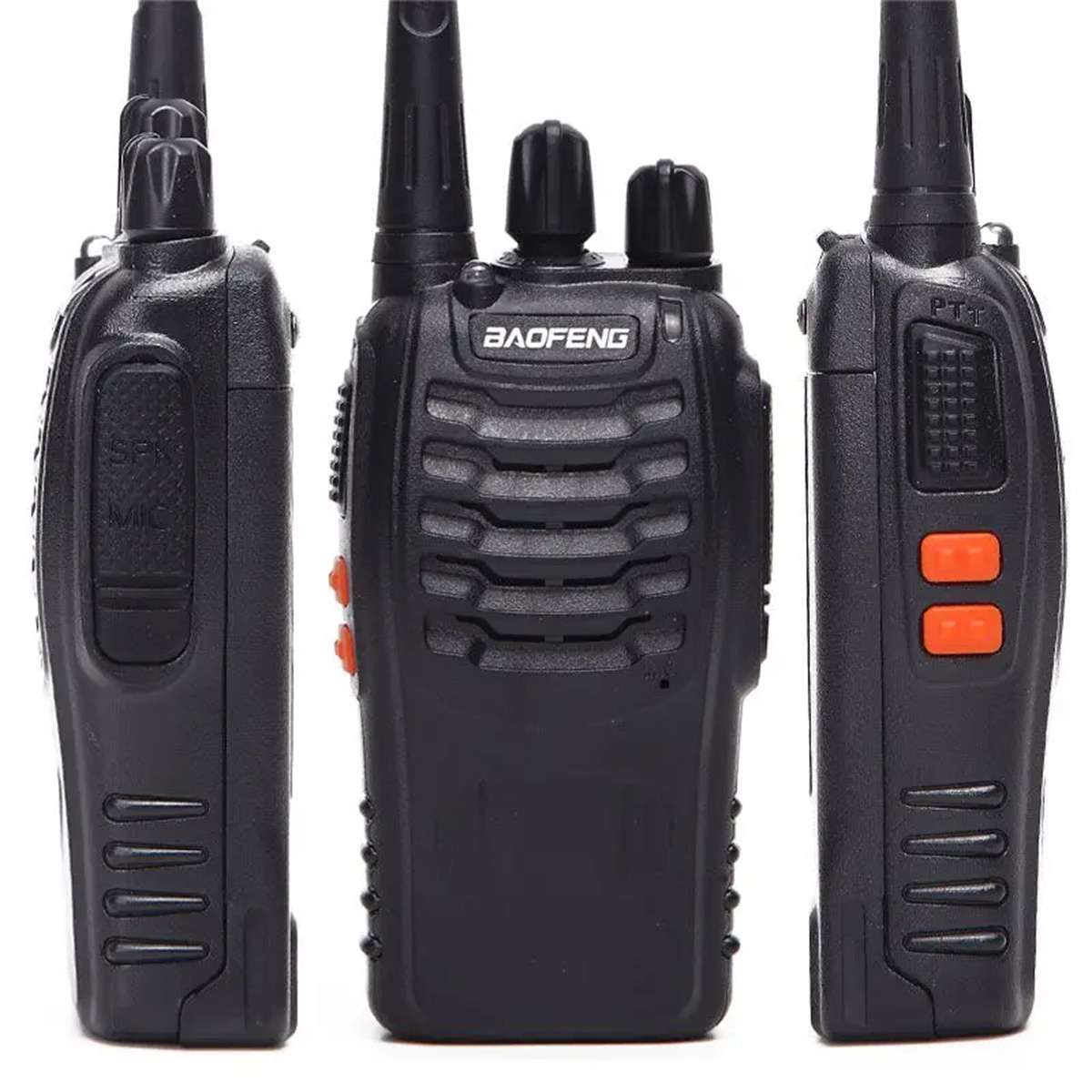 Pack 2 Walkie Talkies Almalux® UHF 400-470 MHz con Batería 1500 mAh, Base de Carga y Accesorios