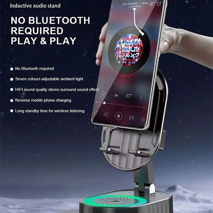 Altavoz Inalámbrico Almalux® por Inducción y Bluetooth con Luces LED, 5W, Recargable y Portátil