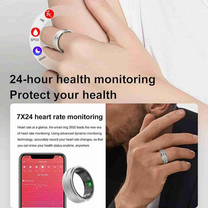 Anillo Inteligente Almalux® -  Fitness -  Monitor de Frecuencia Cardíaca -  Sueño -  Podómetro -  Calorías -  IP68