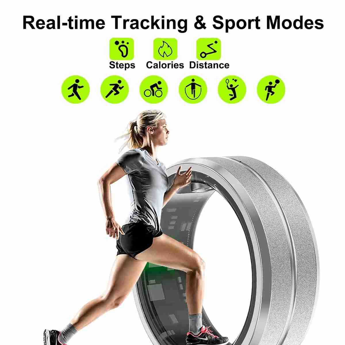 Anillo Inteligente Almalux® -  Fitness -  Monitor de Frecuencia Cardíaca -  Sueño -  Podómetro -  Calorías -  IP68