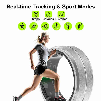 Anillo Inteligente Almalux® -  Fitness -  Monitor de Frecuencia Cardíaca -  Sueño -  Podómetro -  Calorías -  IP68