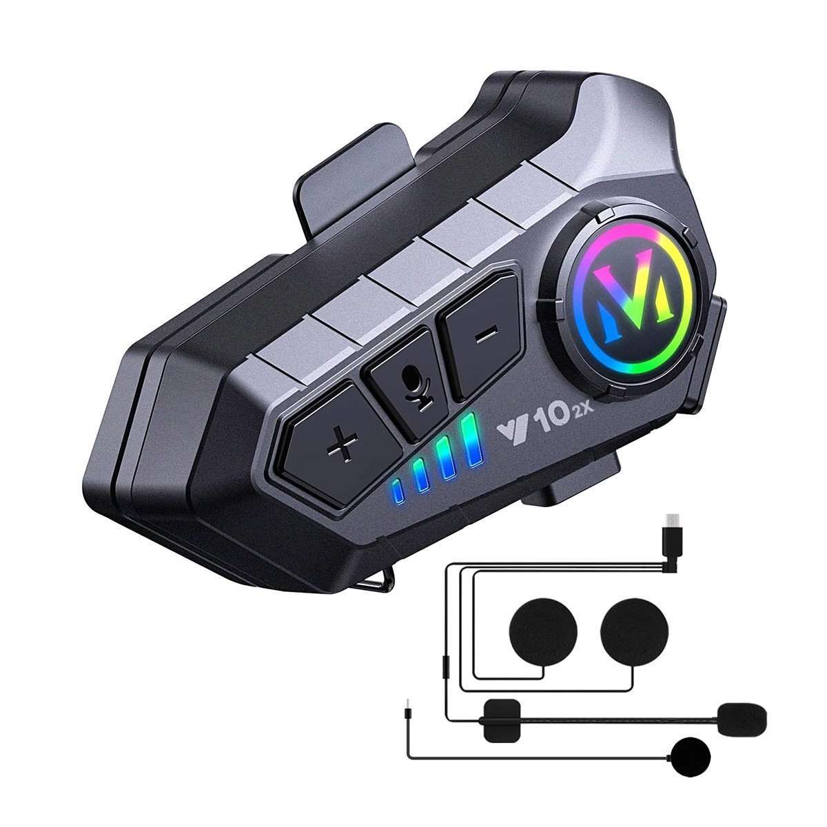 Auricular Intercomunicador para Moto Almalux® Y10 – Comunicación Bluetooth 5.3, Resistencia IPX6 y Sonido Hi-Fi