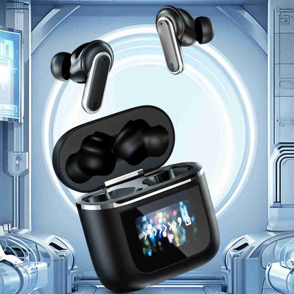 Auriculares inalámbricos Bluetooth Almalux® YX27 -  cascos con reducción activa de ruido ANC -  pantalla táctil a todo Color -  pantalla Digital LED