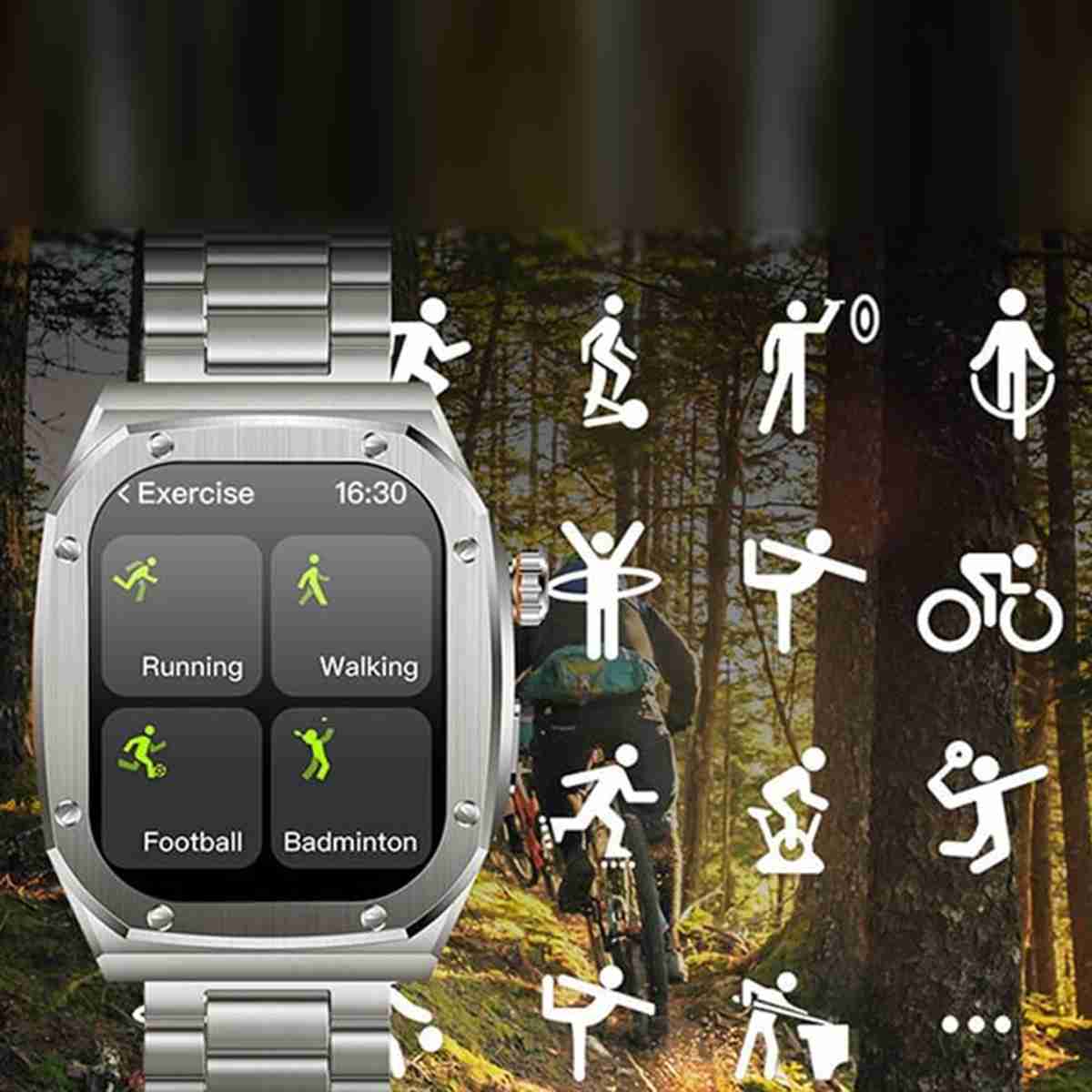 SmartWatch Almalux® Z79 Max  -  Reloj inteligente con pantalla HD Ultra de 2.1 pulgadas -  impermeable IP68 -  100 modos deportivos -  460 mAh