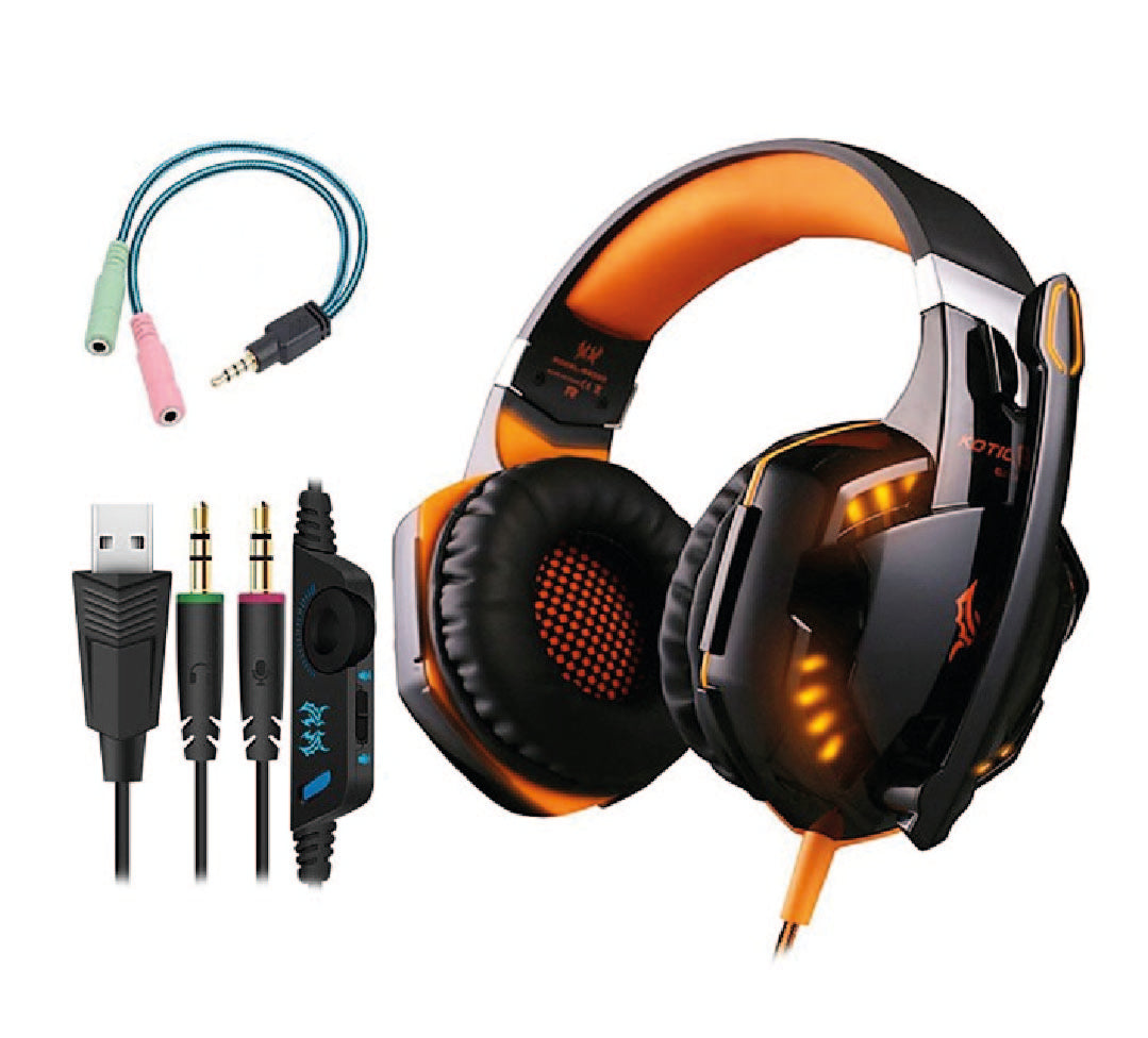 Auriculares Gaming 2000 Premium Stereo con Micrófono Compatible con PS4 PC Xbox One